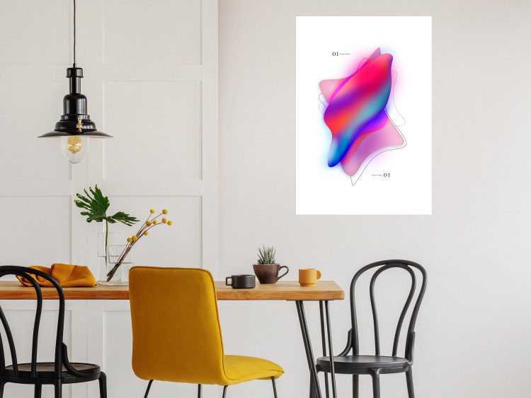 Poster Abstraction - Uneven Convex Shapes in Shades of Cobalt and Pink 149713 additionalImage 10