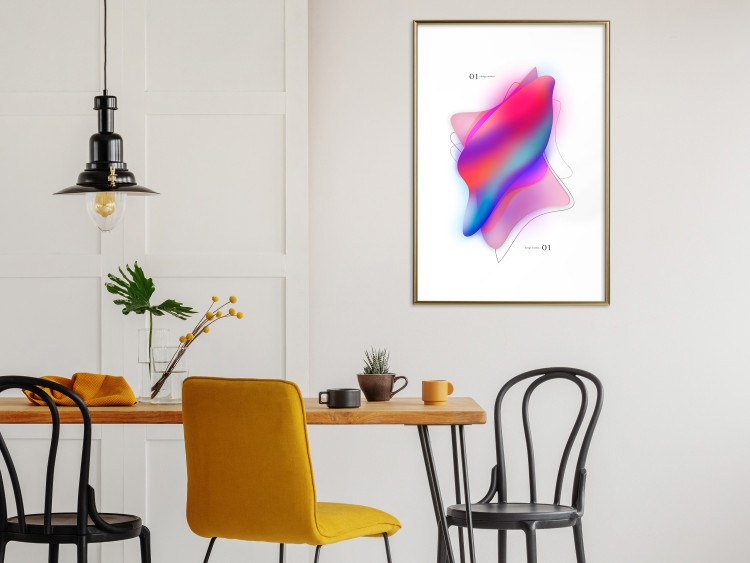 Poster Abstraction - Uneven Convex Shapes in Shades of Cobalt and Pink 149713 additionalImage 9