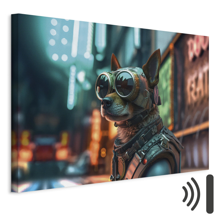 Canvas AI Dog Chihuahua - Cyberpunk Style Animal Fantasy Portrait - Horizontal 150113 additionalImage 8