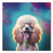 Canvas Print AI Fredy the Poodle Dog - Joyful Animal in a Candy Frame - Square 150213