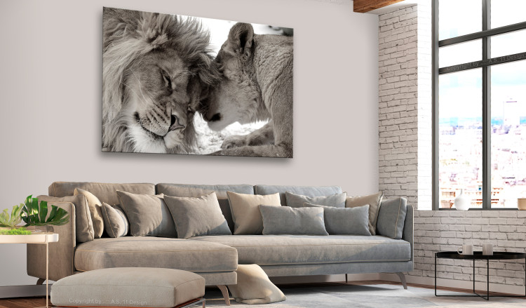 Large canvas print Lion Love [Large Format] 150613 additionalImage 5