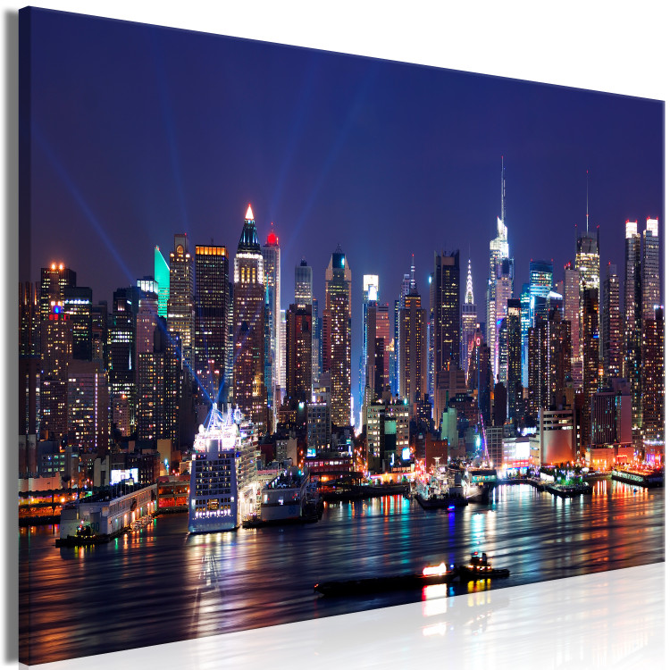 Large canvas print Skyscraper Lights at Night [Large Format] 150713 additionalImage 2