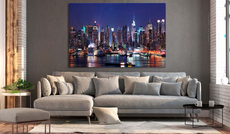 Large canvas print Skyscraper Lights at Night [Large Format] 150713 additionalImage 5