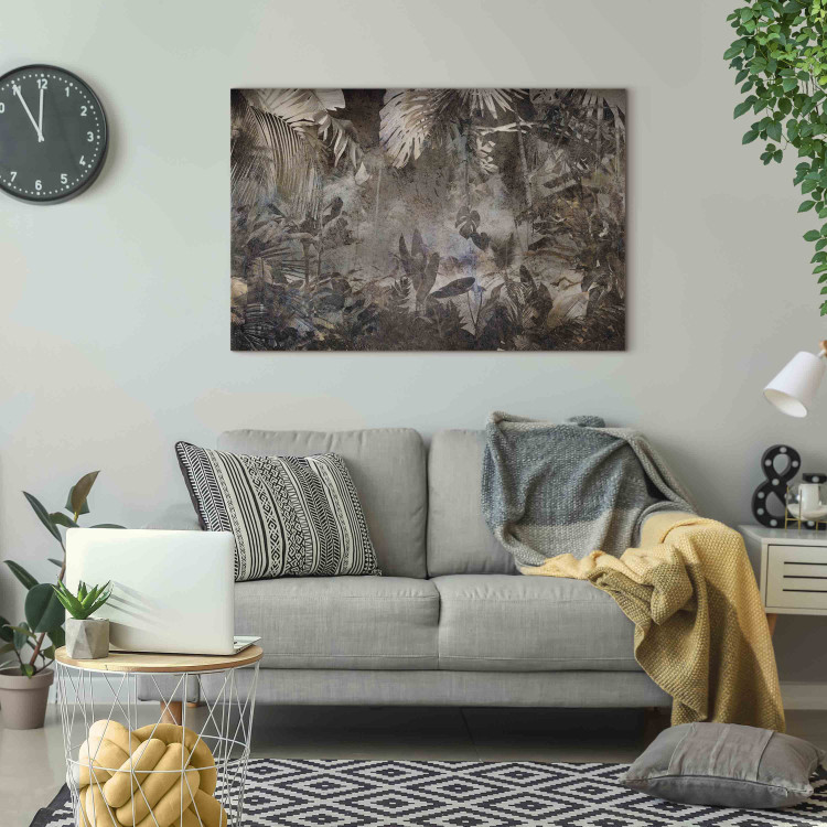 Canvas Mysterious Jungle - A Brown Composition Full of Wild Plants 151213 additionalImage 3