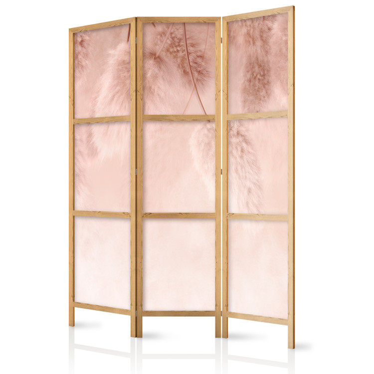 Room Divider Pastel Plants - Fluffy Flowers in Boho Style on a Pink Background [Room Dividers] 151413 additionalImage 5