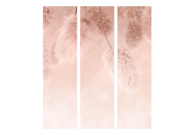 Room Divider Pastel Plants - Fluffy Flowers in Boho Style on a Pink Background [Room Dividers] 151413 additionalImage 7