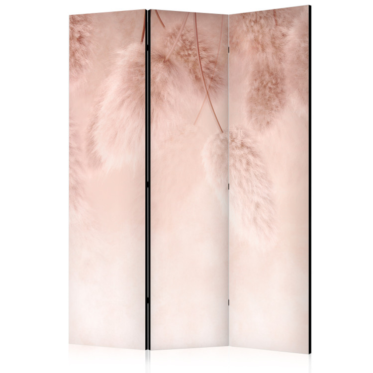Room Divider Pastel Plants - Fluffy Flowers in Boho Style on a Pink Background [Room Dividers] 151413