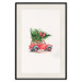 Wall Poster Christmas Transport - Watercolor Red Car With a Christmas Tree on the Roof 151713 additionalThumb 15