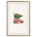 Wall Poster Christmas Transport - Watercolor Red Car With a Christmas Tree on the Roof 151713 additionalThumb 14