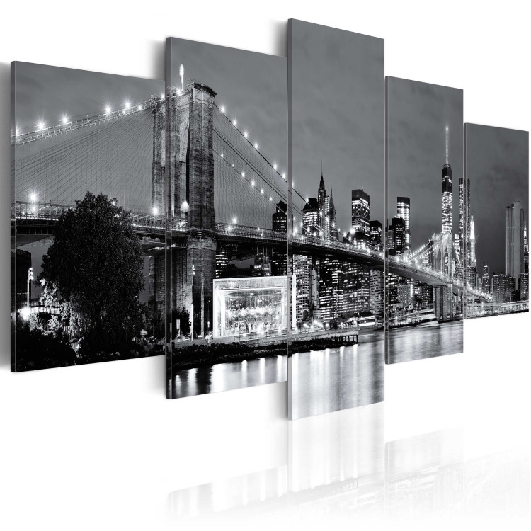 Canvas Print Black-and-white glimpse 58413 additionalImage 2
