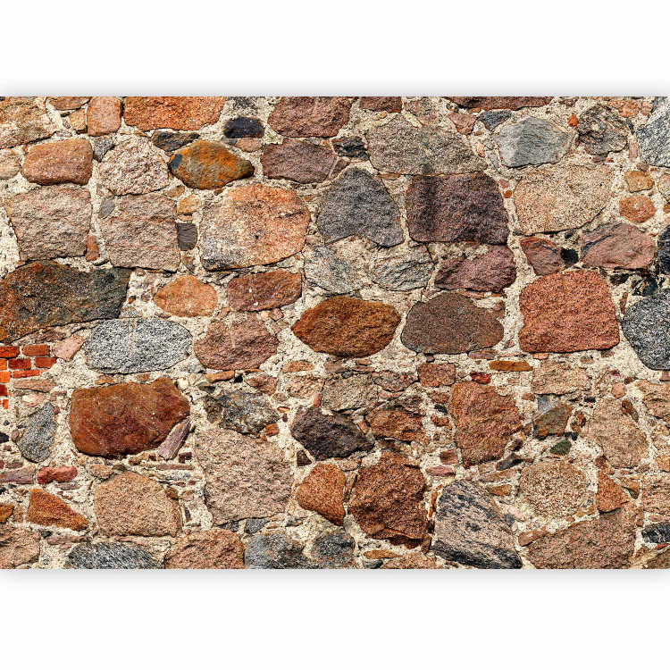 Wall Mural Artistry - texture of irregularly arranged stones in brown colouring 91413 additionalImage 1