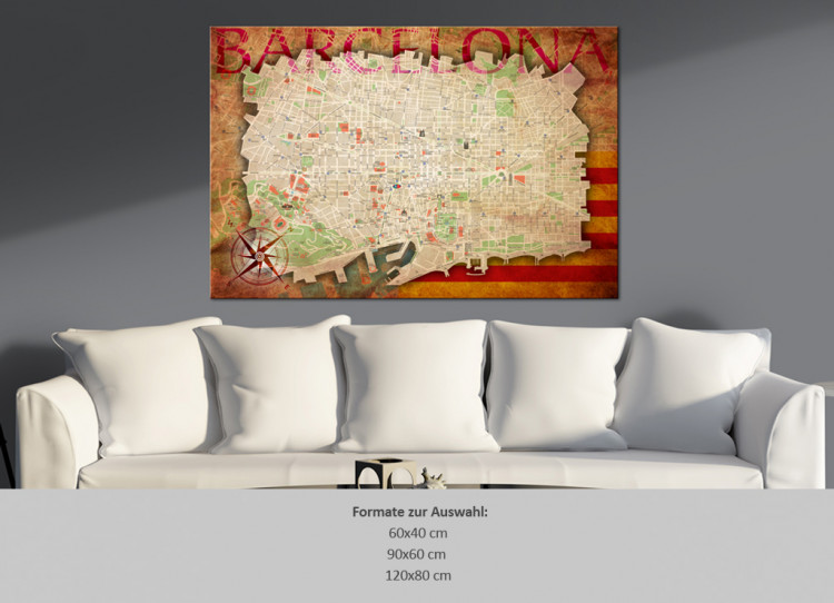 Decorative Pinboard Map of Barcelona [Cork Map] 92213 additionalImage 7