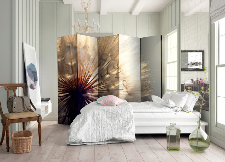 Room Separator Dandelion's Kiss II - romantic plant in colorful sunlight 95513 additionalImage 4