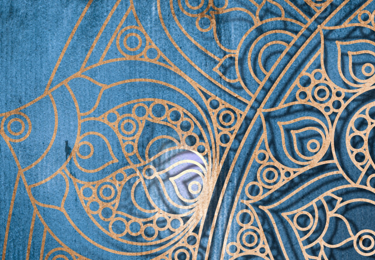 Canvas Mandala: Peace - Oriental Mosaic on Blue Background in Zen Motif 97513 additionalImage 5