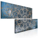 Canvas Mandala: Peace - Oriental Mosaic on Blue Background in Zen Motif 97513 additionalThumb 2