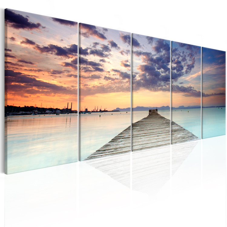 Canvas Print Caribbean Landscape (5-piece) - Romantic Sunrise over the Sea 105623 additionalImage 2