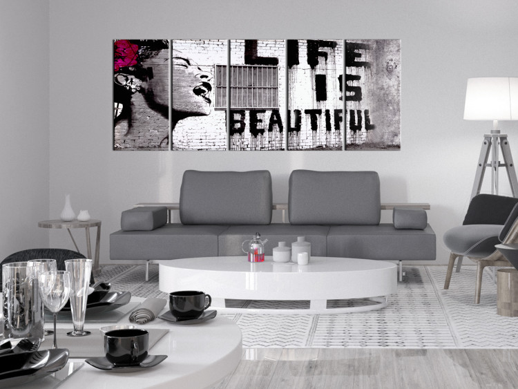 Canvas Banksy: Life is Beautiful 106523 additionalImage 3