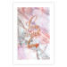 Poster Home sweet home - composition with orange text and marble background 114323 additionalThumb 19