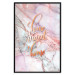 Poster Home sweet home - composition with orange text and marble background 114323 additionalThumb 24