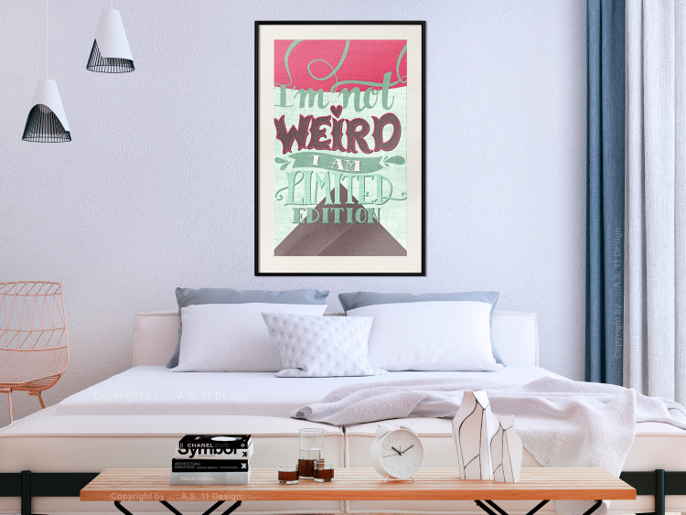 Poster I'm not weird - cheerful English text on a three-color background 114423 additionalImage 22