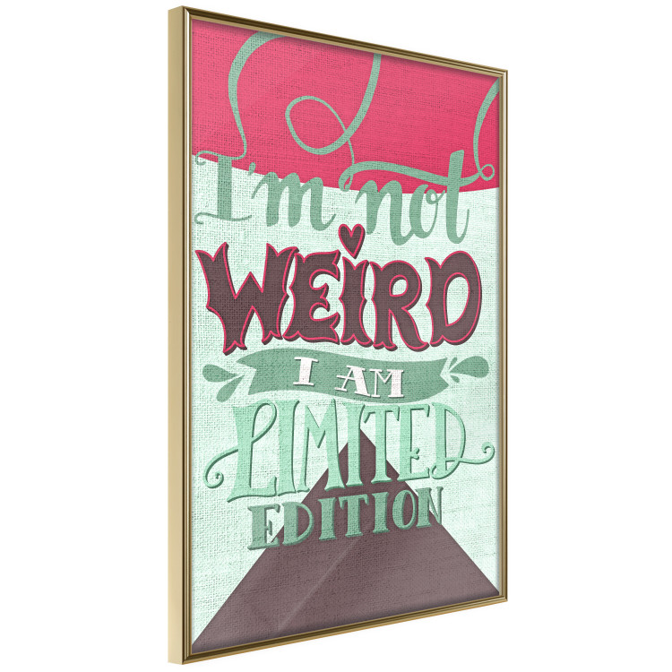 Poster I'm not weird - cheerful English text on a three-color background 114423 additionalImage 12