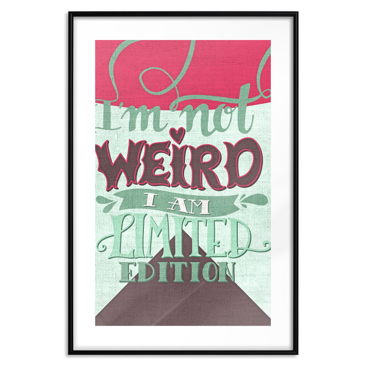 Poster I'm not weird - cheerful English text on a three-color background 114423 additionalImage 15