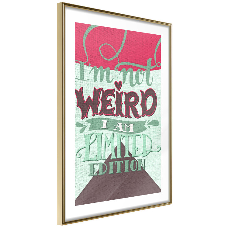 Poster I'm not weird - cheerful English text on a three-color background 114423 additionalImage 6