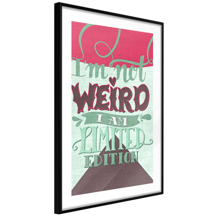 Poster I'm not weird - cheerful English text on a three-color background 114423 additionalImage 11