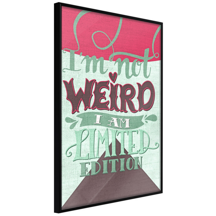 Poster I'm not weird - cheerful English text on a three-color background 114423 additionalImage 10