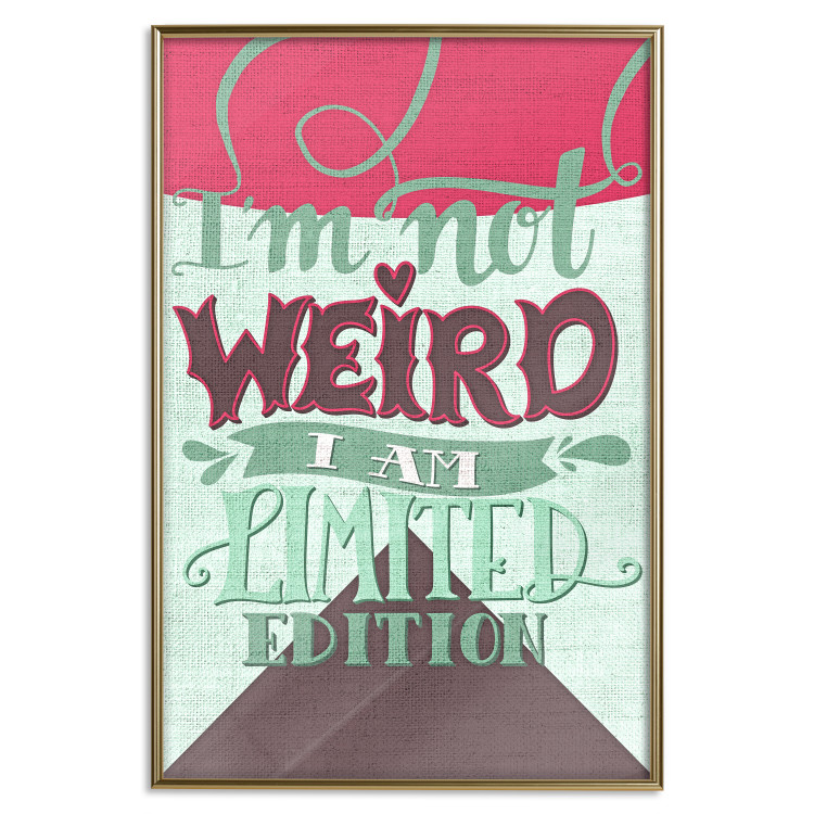 Poster I'm not weird - cheerful English text on a three-color background 114423 additionalImage 20