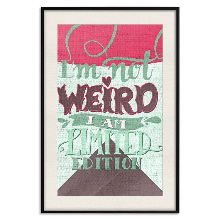 Poster I'm not weird - cheerful English text on a three-color background 114423 additionalImage 18