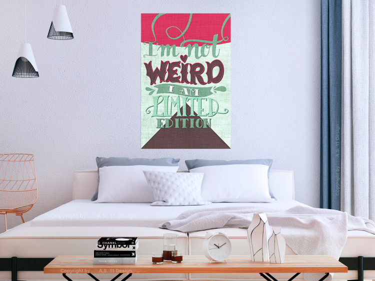 Poster I'm not weird - cheerful English text on a three-color background 114423 additionalImage 17