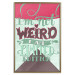 Poster I'm not weird - cheerful English text on a three-color background 114423 additionalThumb 20
