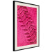 Poster Tire track - pink background with a car wheel imprint 115023 additionalThumb 3