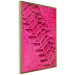 Poster Tire track - pink background with a car wheel imprint 115023 additionalThumb 14
