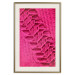 Poster Tire track - pink background with a car wheel imprint 115023 additionalThumb 19