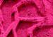 Poster Tire track - pink background with a car wheel imprint 115023 additionalThumb 11