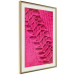 Poster Tire track - pink background with a car wheel imprint 115023 additionalThumb 2