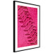 Poster Tire track - pink background with a car wheel imprint 115023 additionalThumb 11
