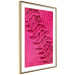 Poster Tire track - pink background with a car wheel imprint 115023 additionalThumb 8