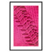 Poster Tire track - pink background with a car wheel imprint 115023 additionalThumb 16