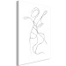 Canvas Art Print Lines Forming Unity (1-part) - Silhouettes of a Romantic Couple 115223 additionalThumb 2