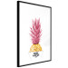 Wall Poster Golden Pineapple - composition with a tropical fruit with pink leaves 115323 additionalThumb 13