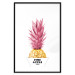 Wall Poster Golden Pineapple - composition with a tropical fruit with pink leaves 115323 additionalThumb 17