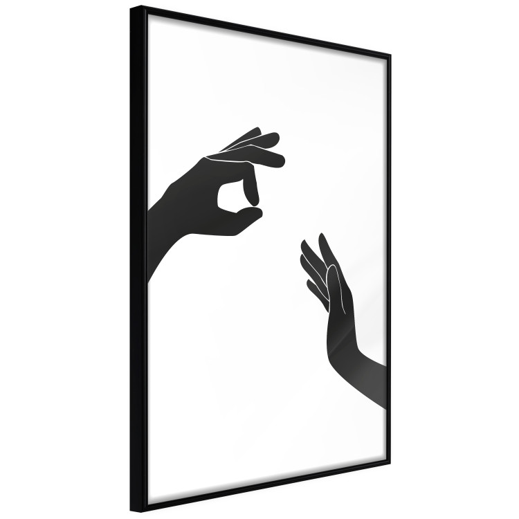 Poster Everything's Okay! - black and white composition with two hands showing gestures 116323 additionalImage 10