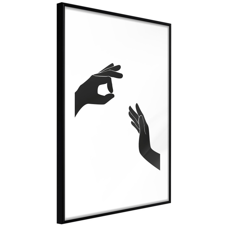Poster Everything's Okay! - black and white composition with two hands showing gestures 116323 additionalImage 11