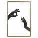 Poster Everything's Okay! - black and white composition with two hands showing gestures 116323 additionalThumb 16