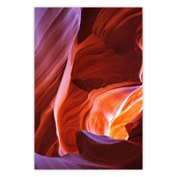 Poster Canyon - a warm-toned landscape among carved mountain rocks 116523