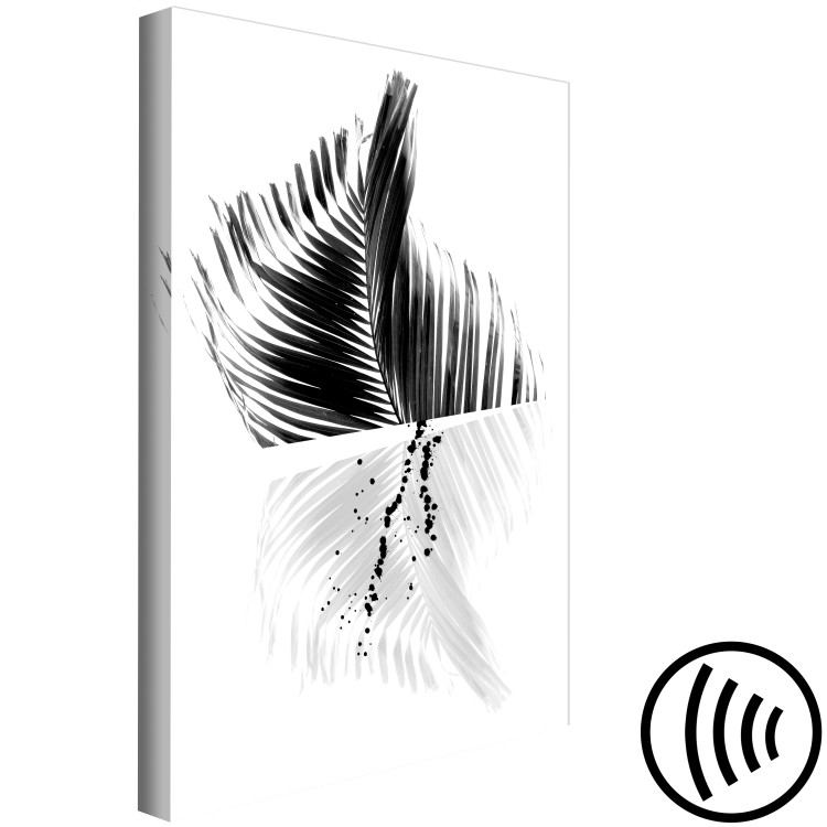 Canvas Art Print Black And White Palm (1 Part) Vertical 116923 additionalImage 6