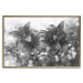 Wall Poster Silver Bouquet - black and white composition with flowers on a glossy background 118423 additionalThumb 16